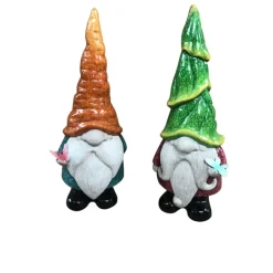 Meadowcreek Ceramic Multi-color 13 in. Gnome Statuary (Pack of 6)