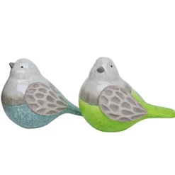 Meadowcreek Ceramic Multi-color 5.3 in. Bird Statuary (Pack of 6)