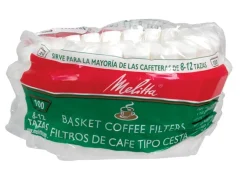 Melitta 8-12 cups White Basket Coffee Filter 100 pk