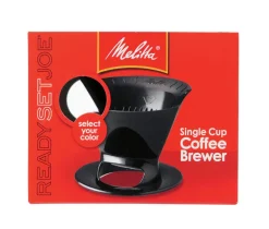 Melitta Ready Set Joe 1-Cup Black Pour-Over Coffee Brewer
