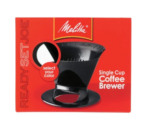 Melitta Ready Set Joe 1-Cup Black Pour-Over Coffee Brewer