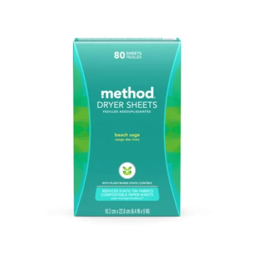 Method Beach Sage Scent Dryer Sheets 80 pk (Pack of 6)