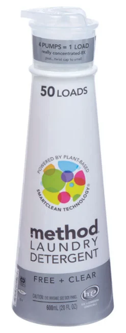 Method Free & Clear Scent Laundry Detergent Liquid 20 oz