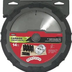 Mibro 8 in. Dia. x 5/8 in. Stacking Carbide Dado Blade Set 14 pc.