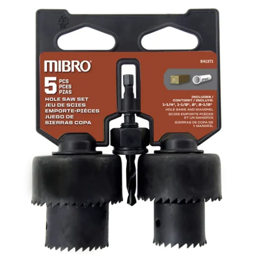 MIBRO Carbon Steel Hole Saw Set