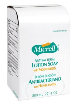Micrell Fragrance Free Scent Antibacterial Lotion Soap Dispenser Refill 800 ml (Pack of 6)
