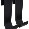 Mide Products 10 in. L Powder Coated Black Aluminum Long Slip-On Hook 25 lb. capacity 2 pk