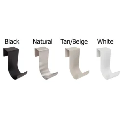 Mide Products 10 in. L Powder Coated White Aluminum Long Slip-On Hook 25 lb. cap. 2 pk