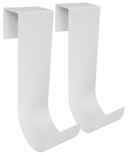 Mide Products 10 in. L Powder Coated White Aluminum Long Slip-On Hook 25 lb. cap. 2 pk