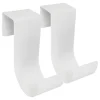 Mide Products 6 in. L Powder Coated White Aluminum Short Slip-On Hook 25 lb. cap. 2 pk