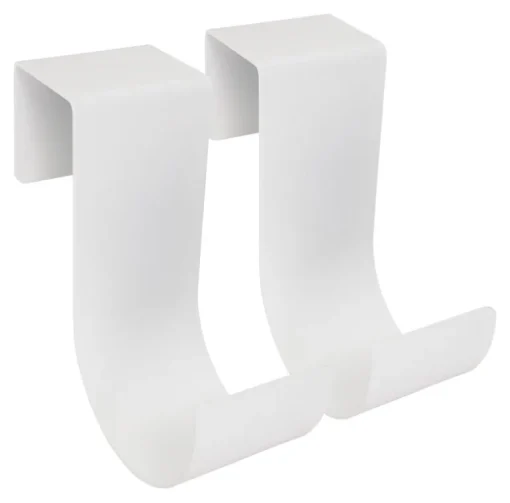 Mide Products 6 in. L Powder Coated White Aluminum Short Slip-On Hook 25 lb. cap. 2 pk