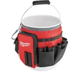 Milwaukee 2.17 in. W x 13.39 in. H Ballistic Nylon Bucket Organizer 32 pocket Black/Red 1 pc.