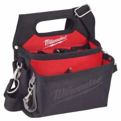 Milwaukee 12.8 in. W x 3.5 in. H Ballistic Nylon Electrician's Pouch 15 pocket Black/Red 1 pc.