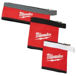 Milwaukee 0.25 in. W x 8 in. H Canvas Multi-Size Zippered Bag Assortment 1 pocket Red 3 pc.
