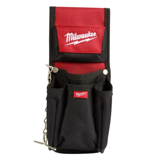 Milwaukee 5.9 in. W x 7.5 in. H Ballistic Nylon Compact Utility Pouch 7 pocket Black/Red 1 pc.