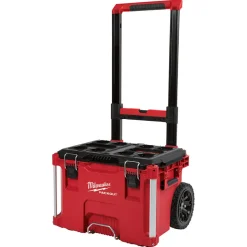 Milwaukee PACKOUT 22.1 in. Impact-Resistant Poly Rolling Tool Box 25.6 in. W x 18.9 in. H Wheeled