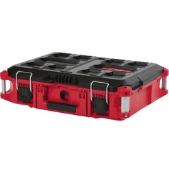 Milwaukee PACKOUT 16.1 in. Impact-Resistant Poly Tool Box 22.1 in. W x 16.1 in. H Black/Red
