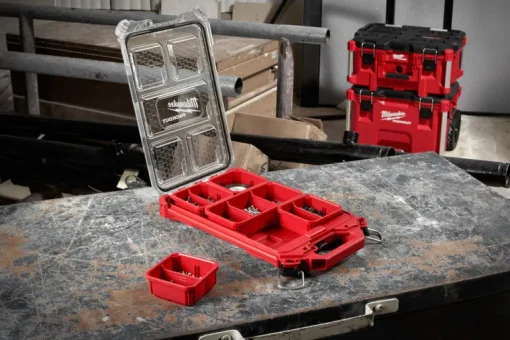 Milwaukee PACKOUT 16.4 in. L x 9.7 in. W x 2.5 in. H Storage Organizer Impact-Resistant Poly 5 compartments