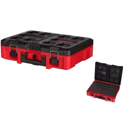 Milwaukee PACKOUT 20 in. Plastic Tool Case with Foam Insert 15 in. W x 6 in. H Black/Red