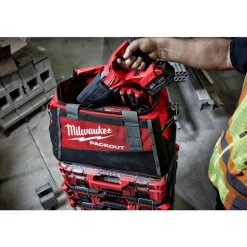 Milwaukee PACKOUT 20 in. W x 13.8 in. H Ballistic Nylon Tool Bag 3 pocket Black/Red 1 pc.
