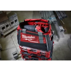 Milwaukee PACKOUT 20 in. W x 13.8 in. H Ballistic Nylon Tool Bag 3 pocket Black/Red 1 pc.