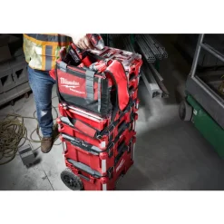 Milwaukee PACKOUT 15 in. W x 12.2 in. H Ballistic Nylon Tool Bag 3 pocket Black/Red 1 pc.