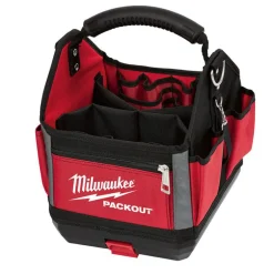 Milwaukee PACKOUT 11 in. W x 13 in. H Ballistic Polyester Tool Tote 28 pocket Black/Red 1 pc.