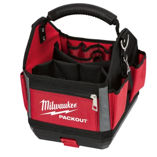 Milwaukee PACKOUT 11 in. W x 13 in. H Ballistic Polyester Tool Tote 28 pocket Black/Red 1 pc.