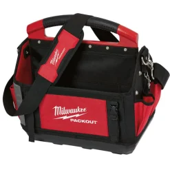 Milwaukee PACKOUT 11 in. W x 17 in. H Ballistic Polyester Tool Tote 32 pocket Black/Red 1 pc.