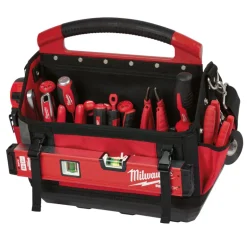 Milwaukee PACKOUT 11 in. W x 17 in. H Ballistic Polyester Tool Tote 31 pocket Black/Red 1 pc.