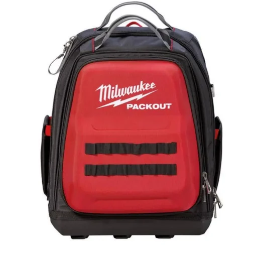 Milwaukee PACKOUT 10.63 in. W x 17.72 in. H Ballistic Nylon Tech Bag 58 pocket Black/Red 1 pc.