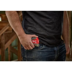 Milwaukee Black/Red Plastic SAE Compact Tape Measure 16 L ft. x 1.6 W in.