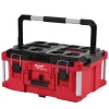 Milwaukee Impact Resistant Poly Black/Red Large Lockable Tool Box 16.1 L x 11.3 H x 16.14 W in.