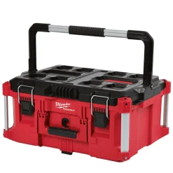 Milwaukee Impact Resistant Poly Black/Red Large Lockable Tool Box 16.1 L x 11.3 H x 16.14 W in.