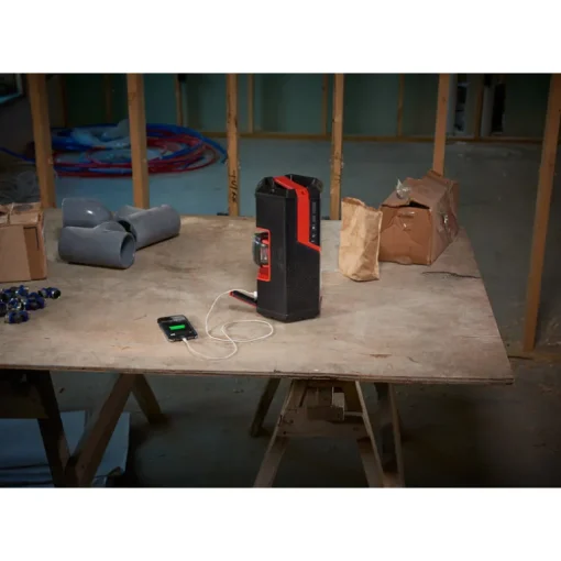 Milwaukee M18/M12 18 V Black AC/DC Adapter Wireless Bluetooth Weather Resistant Jobsite Speaker