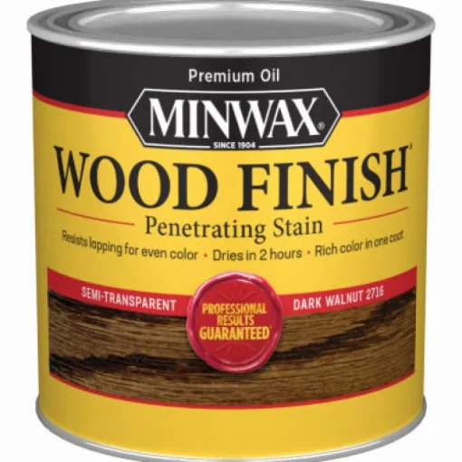 Minwax 22716 1/2 Pint Dark Walnut Wood Finish® Interior Wood Stain (Pack of 4)
