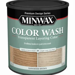 Minwax Design Series Transparent Barnwood Water-Based Wood Stain 100 sq. ft. Area 1 qt. (Pack of 4)