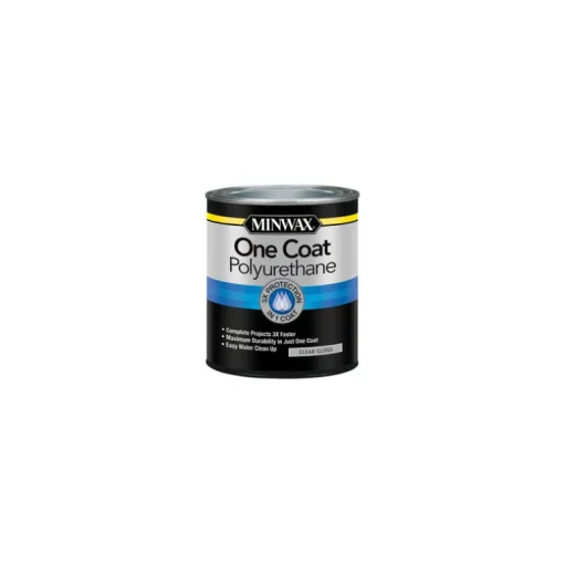 Minwax One Coat Gloss Clear Fast-Drying Polyurethane 1 qt.