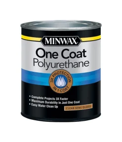 Minwax One Coat Transparent Semi-Gloss Polyurethane Stain 1 Qt.