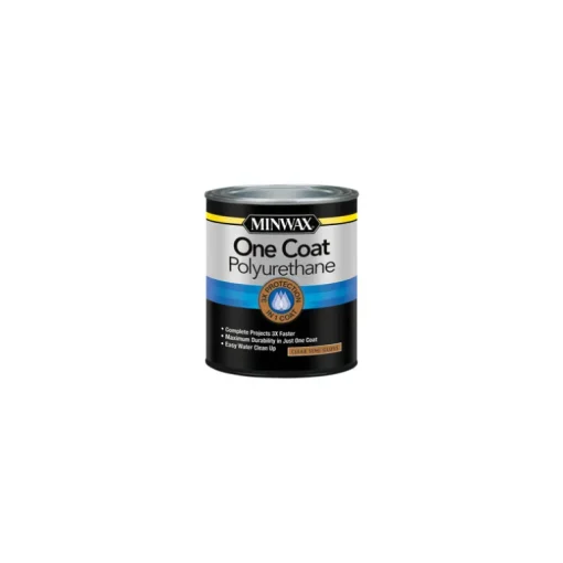 Minwax One Coat Transparent Semi-Gloss Polyurethane Stain 1 Qt.