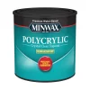 Minwax Polycrylic Protective Finish Transparent Flat Clear Water-Based Wood Stain 0.5 pt (Pack of 4)