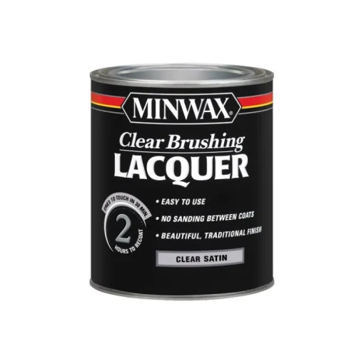 Minwax Satin Clear Oil-Based Brushing Lacquer 1 qt