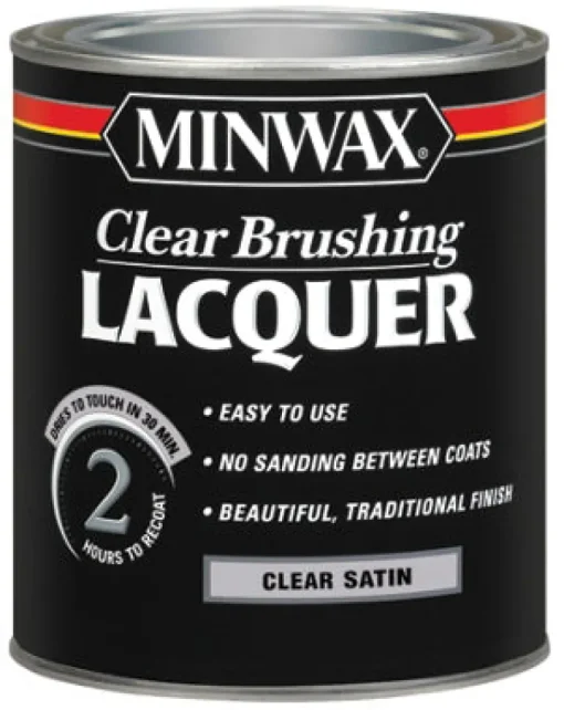 Minwax Satin Clear Oil-Based Brushing Lacquer 1 qt