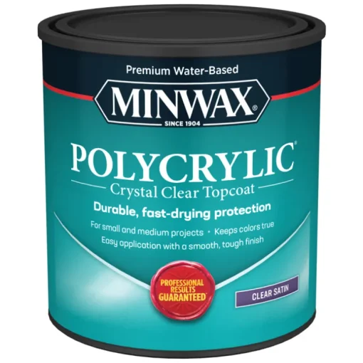 Minwax Satin Clear Polycrylic 1 Qt. (Pack Of 4)
