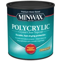 Minwax Semi-Gloss Clear Polycrylic 1 Qt. (Pack Of 4)
