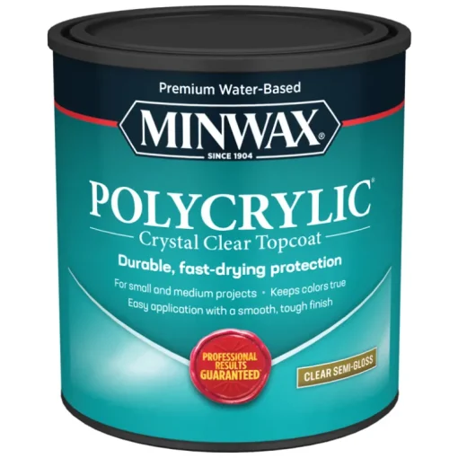 Minwax Semi-Gloss Clear Polycrylic 1 Qt. (Pack Of 4)