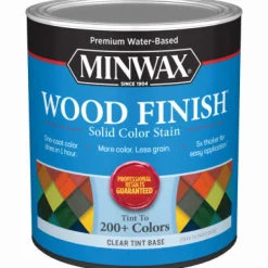 Minwax Solid Clear Tint Base Water-Based Penetrating Wood Finish 1 qt (Pack of 4)