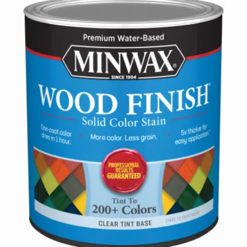 Minwax Solid Clear Tint Base Water-Based Penetrating Wood Finish 1 qt (Pack of 4)