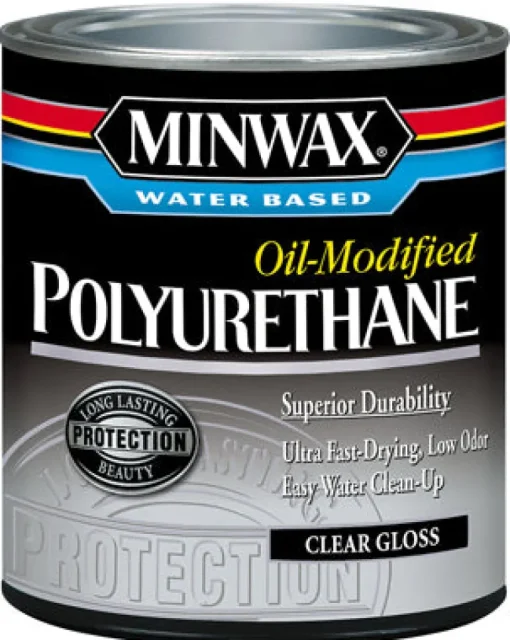 Minwax Transparent Gloss Clear Latex Oil-Modified Polyurethane 1 qt. (Pack of 4)