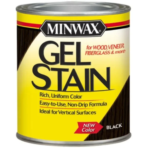 Minwax Transparent Low Luster Black Oil-Based Gel Stain 1 qt. (Pack of 4)